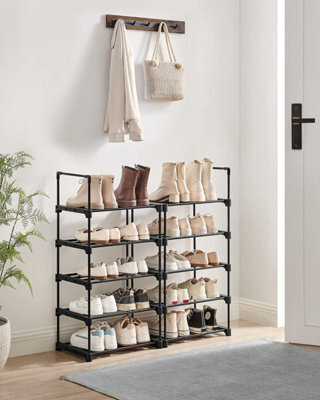 Songmics Footwear Rack, 10-Level Metal Storage Unit With Space-Saving Design, Black - image 1