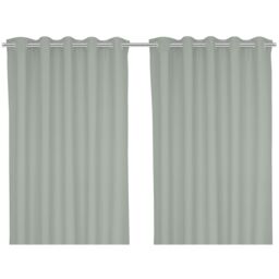 GoodHome Hiva Light Grey Solid Dyed Lined Eyelet Curtain (W)167Cm (L)228Cm, Pair - thumbnail 4