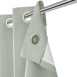 GoodHome Hiva Light Grey Solid Dyed Lined Eyelet Curtain (W)167Cm (L)228Cm, Pair - thumbnail 5