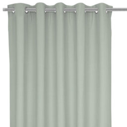 GoodHome Hiva Light Grey Solid Dyed Lined Eyelet Curtain (W)167Cm (L)228Cm, Pair - thumbnail 1