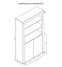 Modern Sideboard Display Cabinet Cupboard Tv Stand Living Room High Gloss Doors - White & Grey - thumbnail 5
