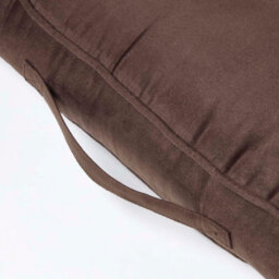 Homescapes Chocolate Faux Suede Coccyx Cushion - thumbnail 4