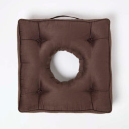 Homescapes Chocolate Faux Suede Coccyx Cushion - thumbnail 3