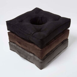 Homescapes Chocolate Faux Suede Coccyx Cushion - thumbnail 7