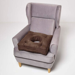 Homescapes Chocolate Faux Suede Coccyx Cushion - thumbnail 6
