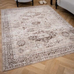The Rugs Montana Brown And Beige Oriental Area Rug And Runner Soft Durable Pet Friendly Easy To Clean Living Room Bedroom 4050Bg - thumbnail 2