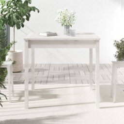 Berkfield Garden Table White 82.5X82.5X76 Cm Solid Wood Pine - thumbnail 3