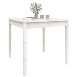 Berkfield Garden Table White 82.5X82.5X76 Cm Solid Wood Pine - thumbnail 4