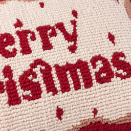 furn. Furn Candy Merry Christmas Tufted Polyester Filled Cushion, Red/white, 30 X 50Cm - thumbnail 4