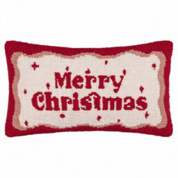 furn. Furn Candy Merry Christmas Tufted Polyester Filled Cushion, Red/white, 30 X 50Cm - thumbnail 1