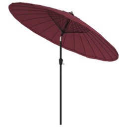 Berkfield Outdoor Parasol With Aluminium Pole 270 Cm Bordeaux Red - thumbnail 2