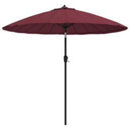 Berkfield Outdoor Parasol With Aluminium Pole 270 Cm Bordeaux Red - thumbnail 1