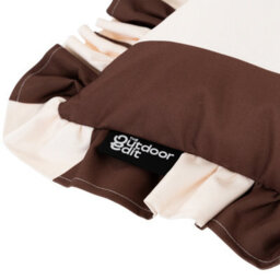 Hayward 50 X 50Cm Outdoor Cushion, Brown Stripe Frill Edge Design, Shower-Resistant Square Cushion For Garden & Patio - thumbnail 2