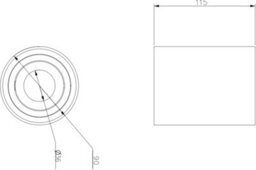 Luminosa Lighting Luminosa Knightsbridge Oran Surface Tilt Round Downlight White - Ora1Trw - thumbnail 2