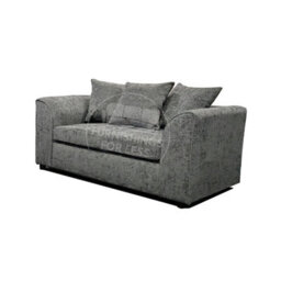 Furnishings For Less UK Monaco Chenille Fabric 3 Piece Sofa Set - 2 1 1 Light Grey - thumbnail 3