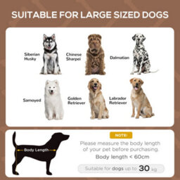 Pawhut 92Cm Elevated Dog Bed Cooling Raised Pet Cot Uv Protection Canopy Brown - thumbnail 4
