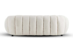 Teddy Boucle Fabric White 3 Seater Sofa - thumbnail 6