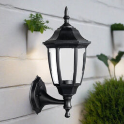 CGC Lighting Cgc Black Outdoor Wall Light Lantern Vintage Ip44 E27 Traditional Porch Security Polycarbonate