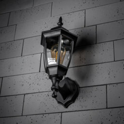 CGC Lighting Cgc Black Outdoor Wall Light Lantern Vintage Ip44 E27 Traditional Porch Security Polycarbonate - thumbnail 3