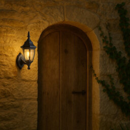 CGC Lighting Cgc Black Outdoor Wall Light Lantern Vintage Ip44 E27 Traditional Porch Security Polycarbonate - thumbnail 7