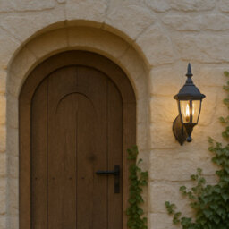 CGC Lighting Cgc Black Outdoor Wall Light Lantern Vintage Ip44 E27 Traditional Porch Security Polycarbonate - thumbnail 8