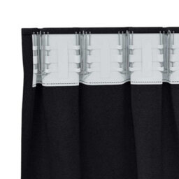 Walplus Curtains With Curtains 2 Pcs Black Polyester - thumbnail 5