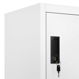Walplus Locker Cabinet White 90X45X180 Cm Steel - thumbnail 7