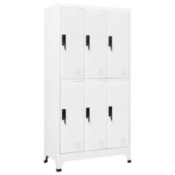 Walplus Locker Cabinet White 90X45X180 Cm Steel