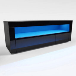 120Cm Black High Gloss Led Tv Stand With Drawers - thumbnail 3