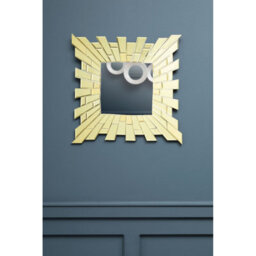 Orsina Small Square Wall Mirror With Tapered Glass & Reflective Tiled Frame, Decorative Accent, 60Cm Small Mirror - thumbnail 3