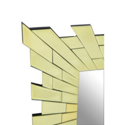 Orsina Small Square Wall Mirror With Tapered Glass & Reflective Tiled Frame, Decorative Accent, 60Cm Small Mirror - thumbnail 6