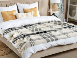 Beliani Blanket Yuvali Cotton 130 X 170 Cm White - thumbnail 2