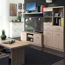 Heze Furniture Nemo Plus Tv Unit With Storage - Sonoma Oak - thumbnail 3