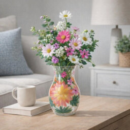 Lesser & Pavey Lynsey Johnstone Dahlias Hand Painted Vase - thumbnail 3