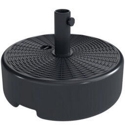 Outsunny Parasol Base 22Kg Sand Filled For 38/48mm Poles Black - thumbnail 2