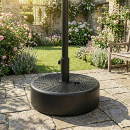 Outsunny Parasol Base 22Kg Sand Filled For 38/48mm Poles Black - thumbnail 9