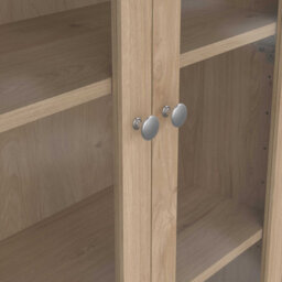 Wyld Haus Gossmere Hickory Oak Effect China Cabinet 2 Doors 3 Drawers - thumbnail 7