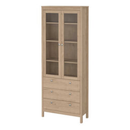 Wyld Haus Gossmere Hickory Oak Effect China Cabinet 2 Doors 3 Drawers - thumbnail 3