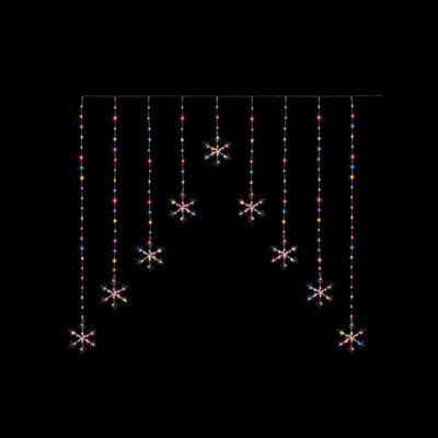 Premier Decorations Limited Rainbow Led Curtain Light With Timer Function - image 1