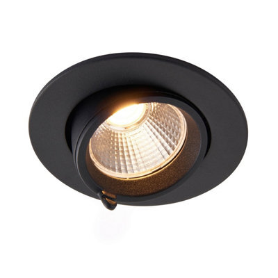 Luminosa Lighting Luminosa Axial Cct 15W Round Recessed Downlight Matt Black Paint - image 1