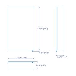 Croydex Finchley Gloss Single Bathroom Wall Cabinet With Mirrored Door (H)690mm (W)400mm - thumbnail 6