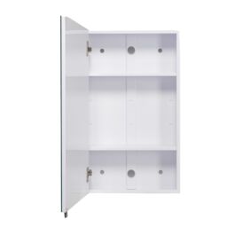 Croydex Finchley Gloss Single Bathroom Wall Cabinet With Mirrored Door (H)690mm (W)400mm - thumbnail 4