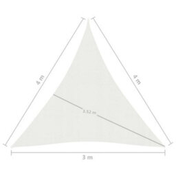 Berkfield Sunshade Sail 160 G/m2 White 3X4X4 M Hdpe - thumbnail 6
