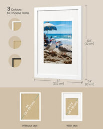 LEDREM Picture Frames, Photo Frames For 6X8 Photos, Wall Hanging Or Tabletop Display, Mdf Board, No-Trace Nails Included - thumbnail 5