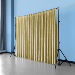 Neel Blue 4X1M Crushed Velvet Backdrop, Photography Background Blackout Curtain - Gold - thumbnail 7