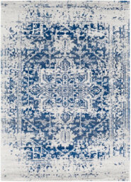 Livabliss Harput-Vintage Grey Blue Orange White Traditional Boho Living Dining Bedroom Rug 160 X 220 Cm Easy Care, Non Shedding - thumbnail 1