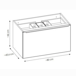 Heze Furniture Santa Fe Bathroom Cabinet Vanity 160 Cm With Basin - Dark Oak - thumbnail 5