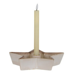 Hill Interiors Large Solace Star Candle Holder - Ceramic - L25 X W25 X H5 Cm - White - thumbnail 1