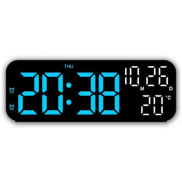 Alarm Clock Led Display Digital Mirror Alarm Clock Battery/plug-In Alarm Clock - thumbnail 1