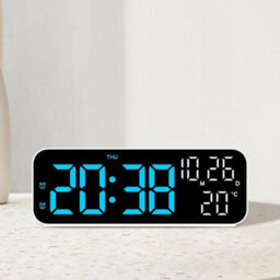 Alarm Clock Led Display Digital Mirror Alarm Clock Battery/plug-In Alarm Clock - thumbnail 6
